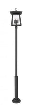 Z-Lite Rainer 5 Light Outdoor Post Mounted Fixture in Black Finish Model: 5015PHXLR-5010P-BK