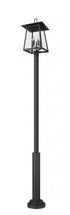 Z-Lite Rainer 5 Light Outdoor Post Mounted Fixture in Black Finish Model: 5015PHXLR-5010P-BK