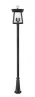 Z-Lite Rainer 5 Light Outdoor Post Mounted Fixture in Black Finish Model: 5015PHXLR-5011P-BK