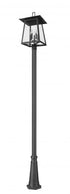 Z-Lite Rainer 5 Light Outdoor Post Mounted Fixture in Black Finish Model: 5015PHXLR-519P-BK