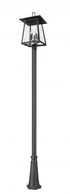 Z-Lite Rainer 5 Light Outdoor Post Mounted Fixture in Black Finish Model: 5015PHXLR-519P-BK