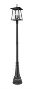 Z-Lite Rainer 5 Light Outdoor Post Mounted Fixture in Black Finish Model: 5015PHXLR-564P-BK
