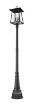 Z-Lite Rainer 5 Light Outdoor Post Mounted Fixture in Black Finish Model: 5015PHXLR-564P-BK