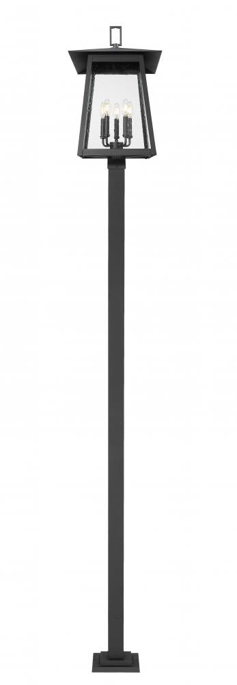Z-Lite Rainer 5 Light Outdoor Post Mounted Fixture in Black Finish Model: 5015PHXLS-536P-BK
