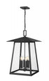 Z-Lite Rainer 6 Light Outdoor Chain Mount Ceiling Fixture in Black Finish Model: 5015CHXXL-BK