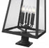 Z-Lite Rainer 6 Light Outdoor Pier Mounted Fixture in Black Finish Model: 5015PHXXLR-533PM-BK