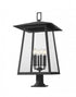 Z-Lite Rainer 6 Light Outdoor Pier Mounted Fixture in Black Finish Model: 5015PHXXLR-533PM-BK