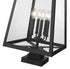 Z-Lite Rainer 6 Light Outdoor Pier Mounted Fixture in Black Finish Model: 5015PHXXLS-SQPM-BK