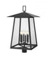 Z-Lite Rainer 6 Light Outdoor Post Mount Fixture in Black Finish Model: 5015PHXXLR-BK
