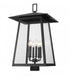 Z-Lite Rainer 6 Light Outdoor Post Mount Fixture in Black Finish Model: 5015PHXXLS-BK