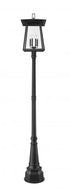 Z-Lite Rainer 6 Light Outdoor Post Mounted Fixture in Black Finish Model: 5015PHXXLR-564P-BK