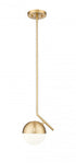 Z-Lite Realm Sphere 1 Light Pendant in Brushed Nickel Finish Model: 7517P7-BN