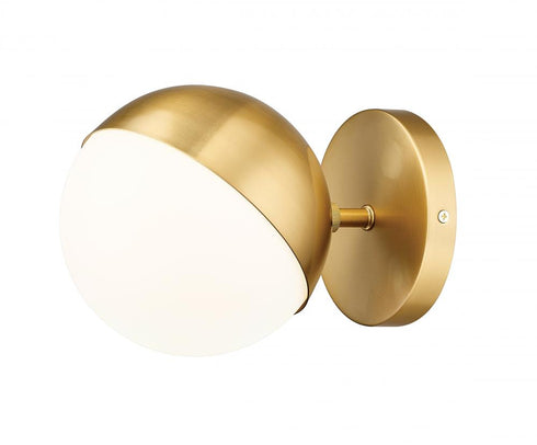 Z-Lite Realm Sphere 1 Light Wall Sconce in Brushed Nickel Finish Model: 7517-1S-BN
