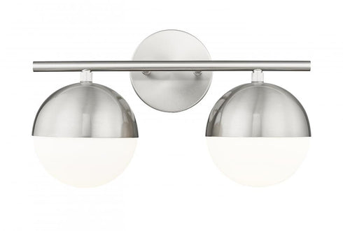 Z-Lite Realm Sphere 2 Light Vanity in Brushed Nickel Finish Model: 7517-2V-BN