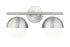 Z-Lite Realm Sphere 2 Light Vanity in Brushed Nickel Finish Model: 7517-2V-BN
