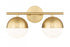 Z-Lite Realm Sphere 2 Light Vanity in Brushed Nickel Finish Model: 7517-2V-BN