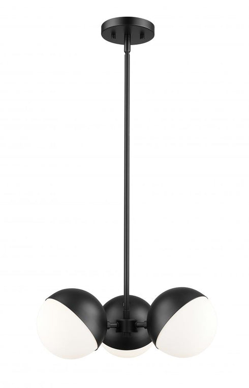 Z-Lite Realm Sphere 3 Light Chandelier in Brushed Nickel Finish Model: 7517-3BN