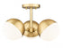 Z-Lite Realm Sphere 3 Light Semi Flush Mount in Brushed Nickel Finish Model: 7517-3SF-BN