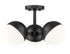 Z-Lite Realm Sphere 3 Light Semi Flush Mount in Brushed Nickel Finish Model: 7517-3SF-BN
