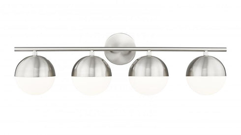 Z-Lite Realm Sphere 4 Light Vanity in Brushed Nickel Finish Model: 7517-4V-BN