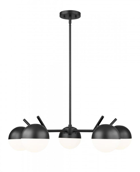 Z-Lite Realm Sphere 5 Light Chandelier in Brushed Nickel Finish Model: 7517-5BN