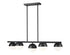 Z-Lite Realm Sphere 5 Light Linear Chandelier in Brushed Nickel Finish Model: 7517-5L-BN