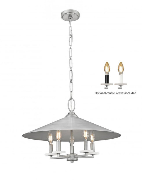 Z-Lite Rialto 5 Light Pendant in Matte Black Finish Model: 1953-22MB