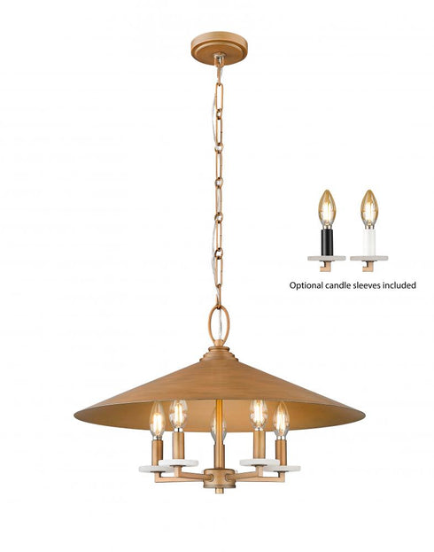 Z-Lite Rialto 5 Light Pendant in Matte Black Finish Model: 1953-22MB