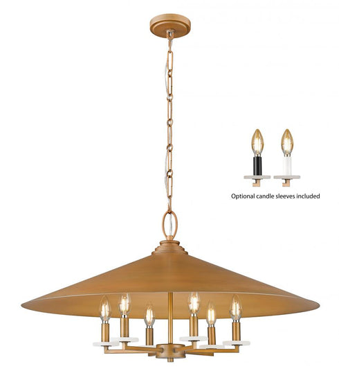 Z-Lite Rialto 6 Light Pendant in Matte Black Finish Model: 1953-32MB