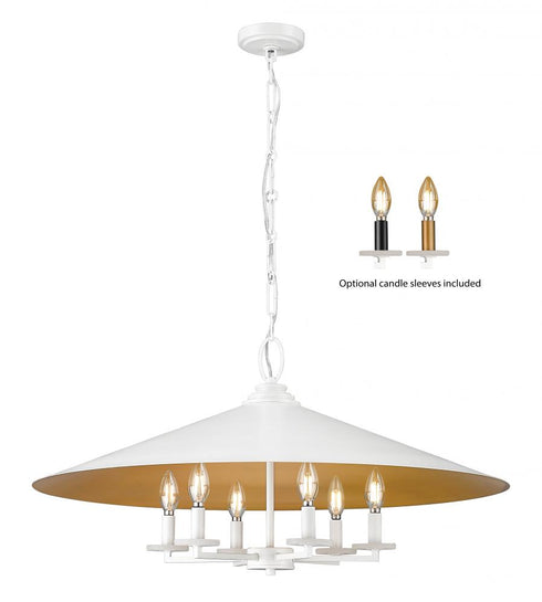 Z-Lite Rialto 6 Light Pendant in Matte Black Finish Model: 1953-32MB