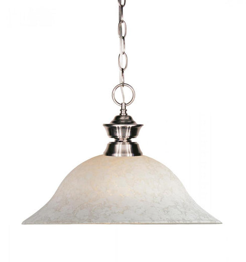 Z-Lite Riviera 1 Light Pendant in Brushed Nickel Finish Model: 100701BN-WM16