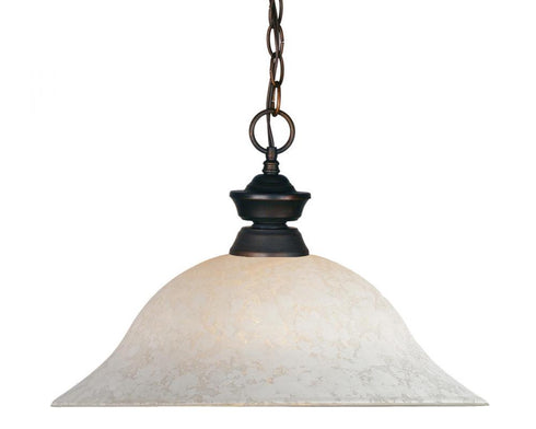 Z-Lite Riviera 1 Light Pendant in Brushed Nickel Finish Model: 100701BN-WM16
