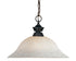Z-Lite Riviera 1 Light Pendant in Brushed Nickel Finish Model: 100701BN-WM16