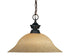 Z-Lite Riviera 1 Light Pendant in Brushed Nickel Finish Model: 100701BN-WM16