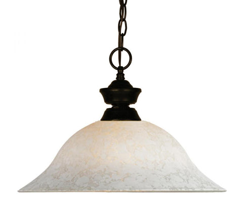 Z-Lite Riviera 1 Light Pendant in Brushed Nickel Finish Model: 100701BN-WM16