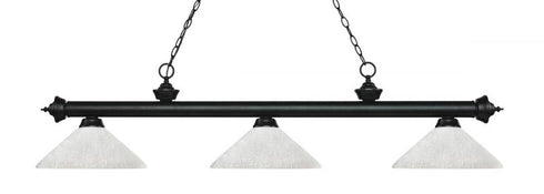 Z-Lite Riviera 3 Light Billiard in Bronze Finish Model: 200-3BRZ-AGM14