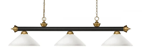 Z-Lite Riviera 3 Light Billiard in Bronze Finish Model: 200-3BRZ-AGM14