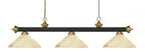 Z-Lite Riviera 3 Light Billiard in Bronze Finish Model: 200-3BRZ-AGM14
