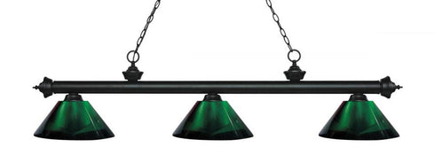 Z-Lite Riviera 3 Light Billiard in Bronze Finish Model: 200-3BRZ-ARDB