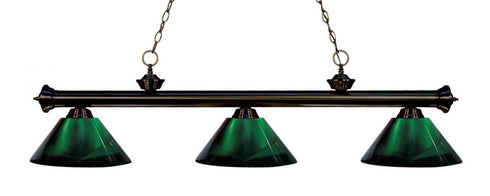 Z-Lite Riviera 3 Light Billiard in Bronze Finish Model: 200-3BRZ-ARDB