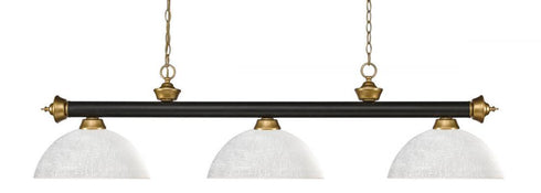 Z-Lite Riviera 3 Light Billiard in Bronze Finish Model: 200-3BRZ-DGM14
