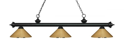 Z-Lite Riviera 3 Light Billiard in Bronze Finish Model: 200-3BRZ-MBRZ