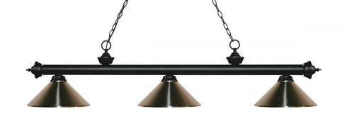 Z-Lite Riviera 3 Light Billiard in Bronze Finish Model: 200-3BRZ-MBRZ