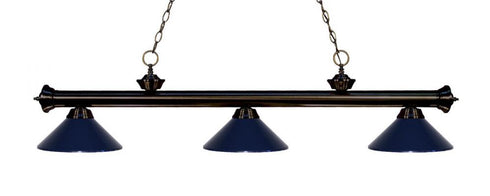 Z-Lite Riviera 3 Light Billiard in Bronze Finish Model: 200-3BRZ-MBRZ