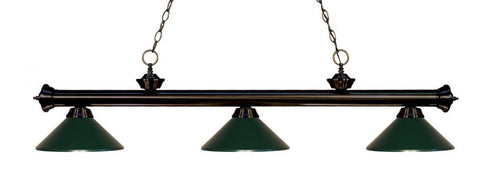 Z-Lite Riviera 3 Light Billiard in Bronze Finish Model: 200-3BRZ-MBRZ