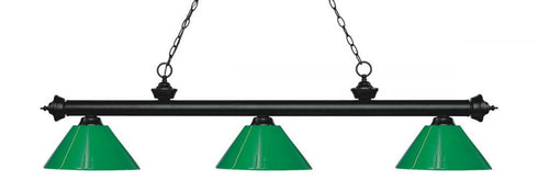 Z-Lite Riviera 3 Light Billiard in Bronze Finish Model: 200-3BRZ-PGR