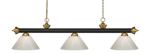 Z-Lite Riviera 3 Light Billiard in Bronze Finish Model: 200-3BRZ-PGR