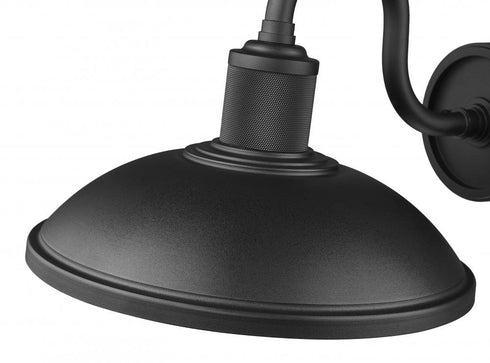 Z-Lite RLM 1 Light Outdoor Wall Light in Sand Black Finish Model: 5020M-BK