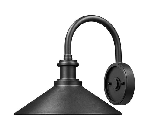 Z-Lite RLM 1 Light Outdoor Wall Light in Sand Black Finish Model: 5021M-BK
