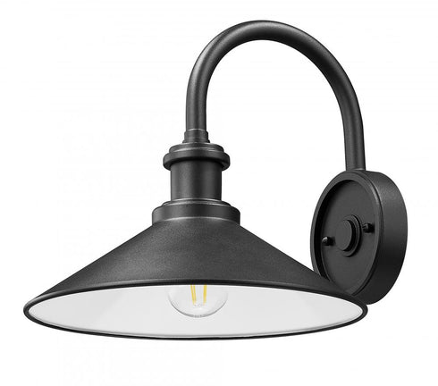 Z-Lite RLM 1 Light Outdoor Wall Light in Sand Black Finish Model: 5021M-BK